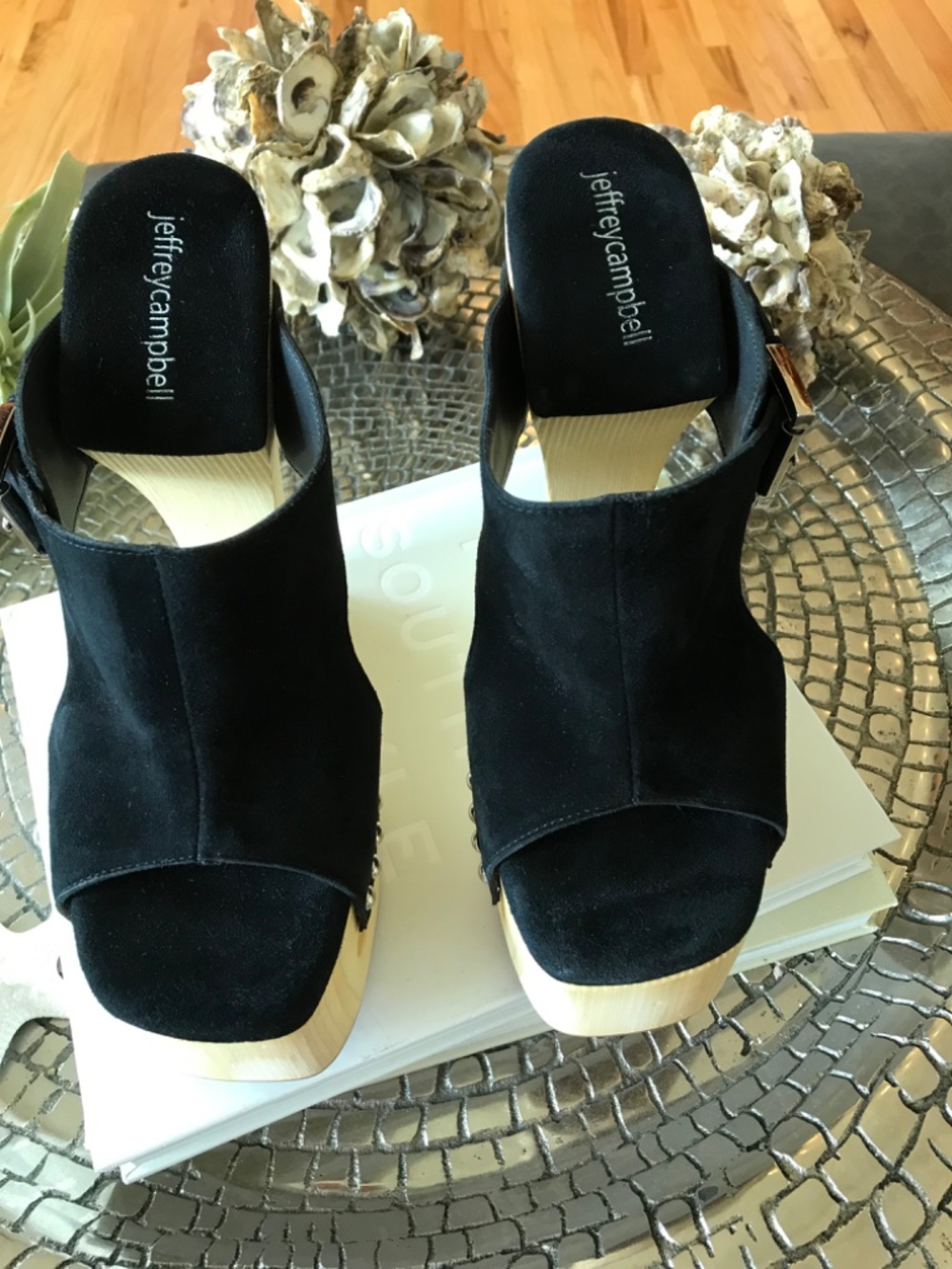 STATEMENT AVANT GARDE JEFFREY CAMPBELL ETHEREAL WOOD PLATFORM HEALS BLACK - Picture 11 of 16